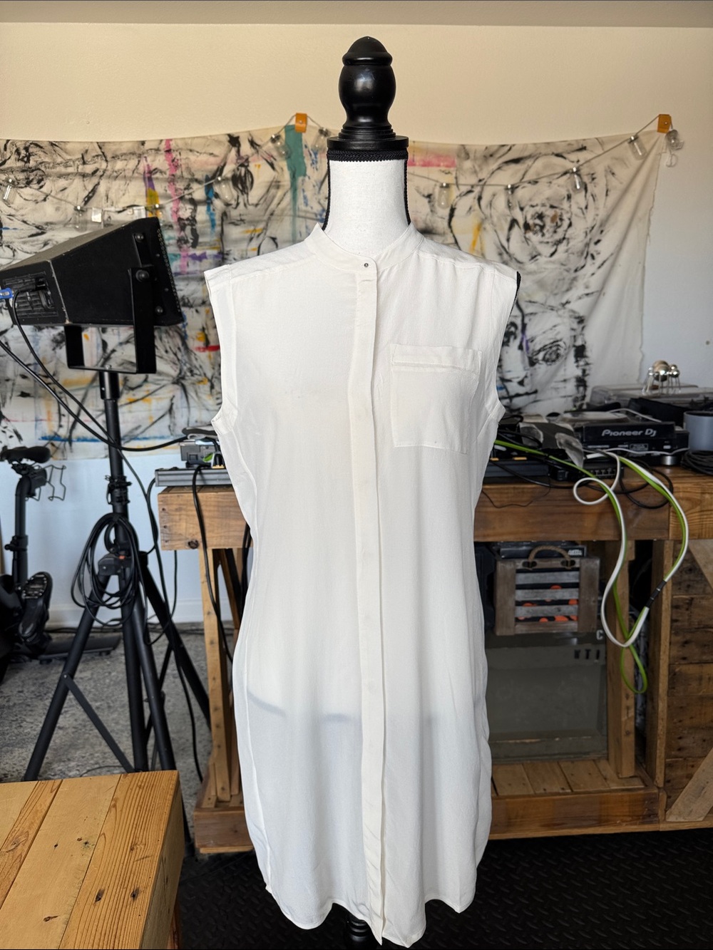 Allsaints Luna Silk Shirt Dress